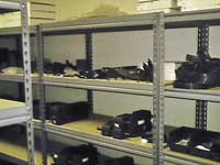 Warehouse shelves